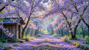 一林樱雪，满目春光