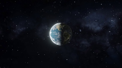 宇宙中孤独的小蓝球