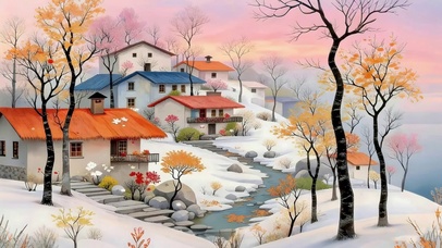 雪景小镇