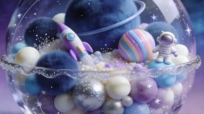 科幻太空带鱼屏