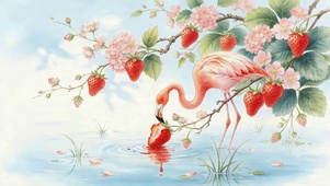 草莓火烈鸟