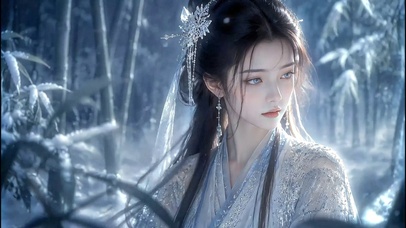 风雪圣女竹林美女