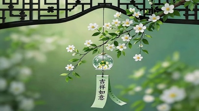 小花风铃寄吉祥