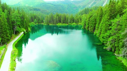 4K唯美护眼湖光山色