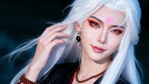 白发古风眨眼美人