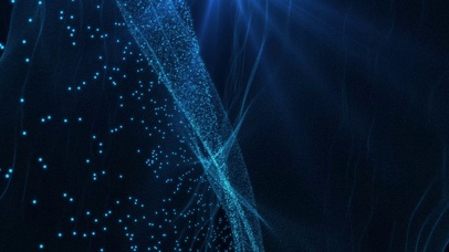 蓝色流动光效粒子