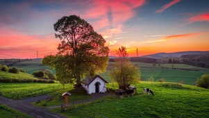唯美风景宁静小屋