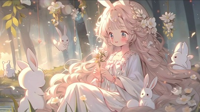 精灵兔兔女孩
