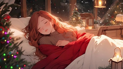 冬日节日女孩