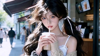 清纯甜美双马尾女孩