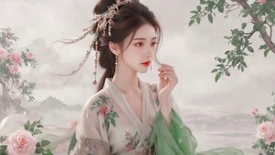 中国风侧颜杀汉服古风美女