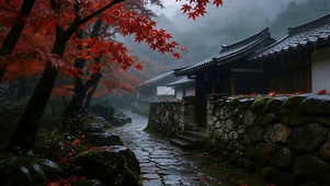 雨落红枫