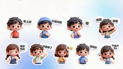 可爱3D卡通日常表情包
