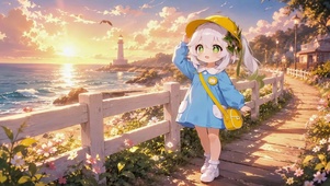 海边日落纳西妲