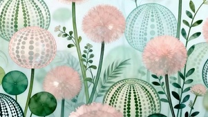 护眼花草树木带鱼屏