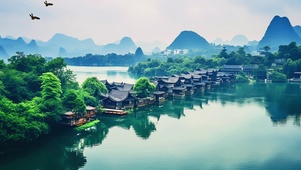 山水古镇美景