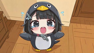 Q版企鹅装可爱美少女