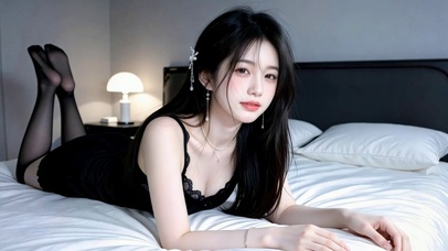 清纯黑丝美女