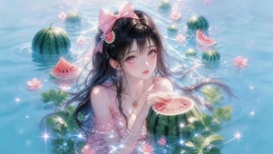治愈西瓜女孩