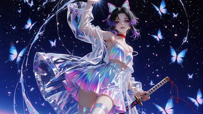 炫彩星空蝴蝶美少女蝴蝶忍