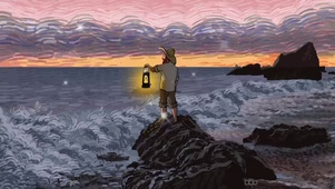 海边希望的一盏灯