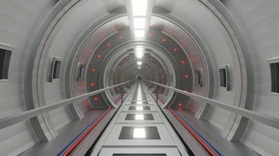 4K循环的科幻走廊