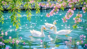 春日限定水暖鸭闲