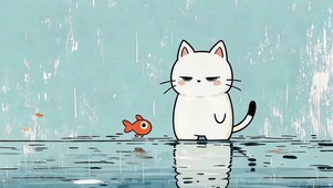 发呆的猫咪