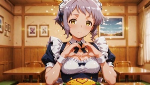 可爱女仆女孩