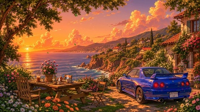 唯美清晨日出海景