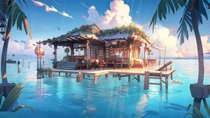 清新风景动漫场景