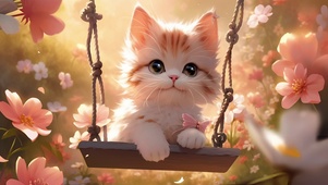 秋千与小猫