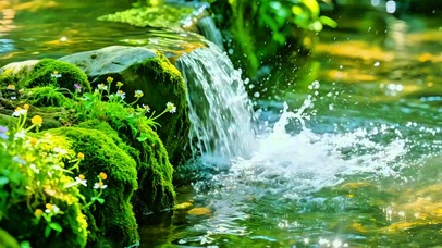 治愈山间小溪4K