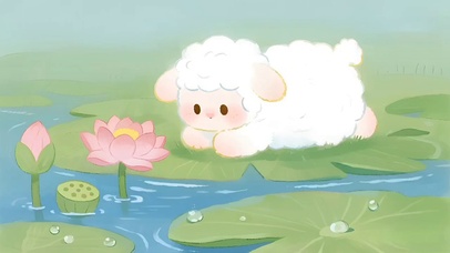 夏日荷边软咩咩