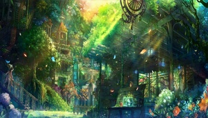 护眼花园景色