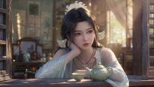 宋玉倚窗