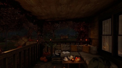 秋意舒缓柔和的雨声