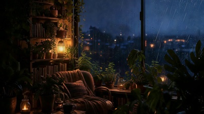窗外的雨夜 