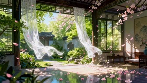 阳光明媚的古风小院