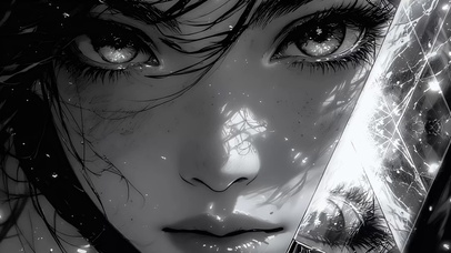 黑白少女