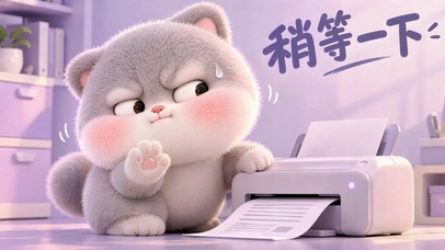 稍等一下可爱打工猫咪