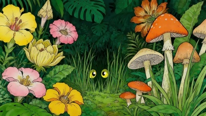 草丛中的神秘之眼