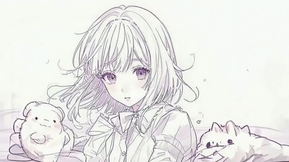 萌宠手绘少女