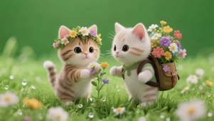 两只可爱的猫咪