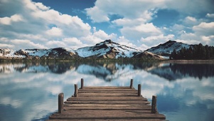 唯美湖景