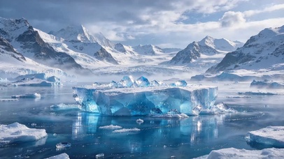 星空浮冰湖（静谧冰雪风景）