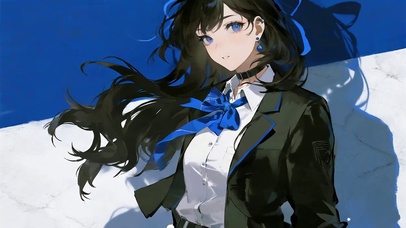 卷发甜酷少女