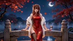寒月红妆