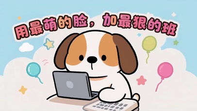 萌脸狗加班