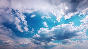 4K 高清 漂浮的蓝天乌云